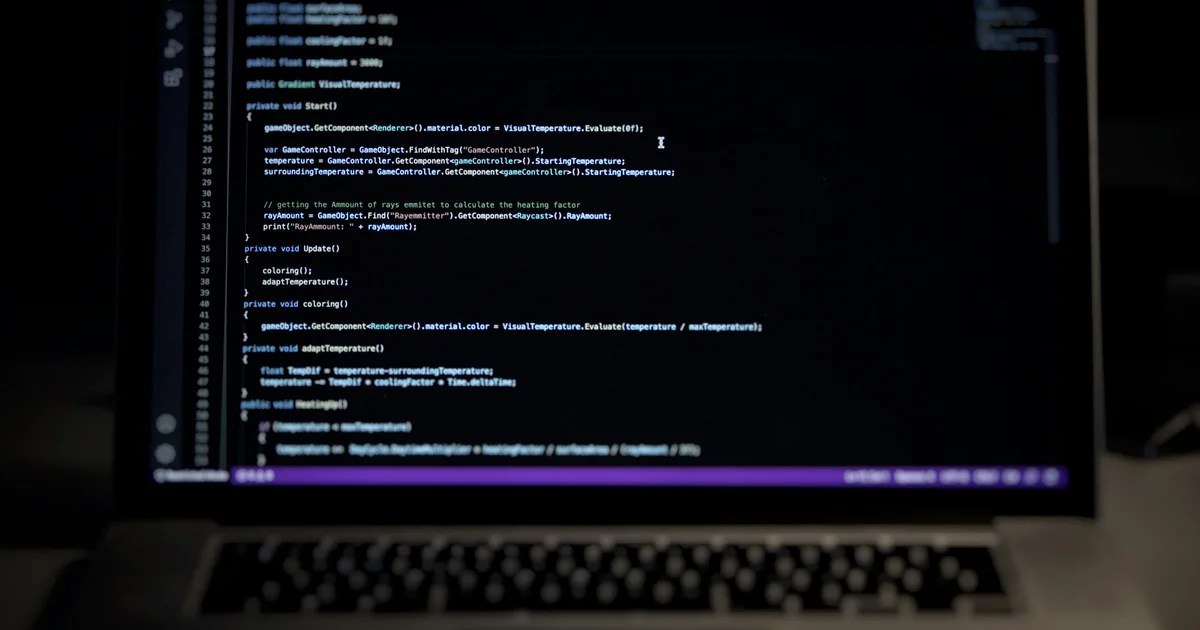 Terminal running an AI coding agent on a laptop