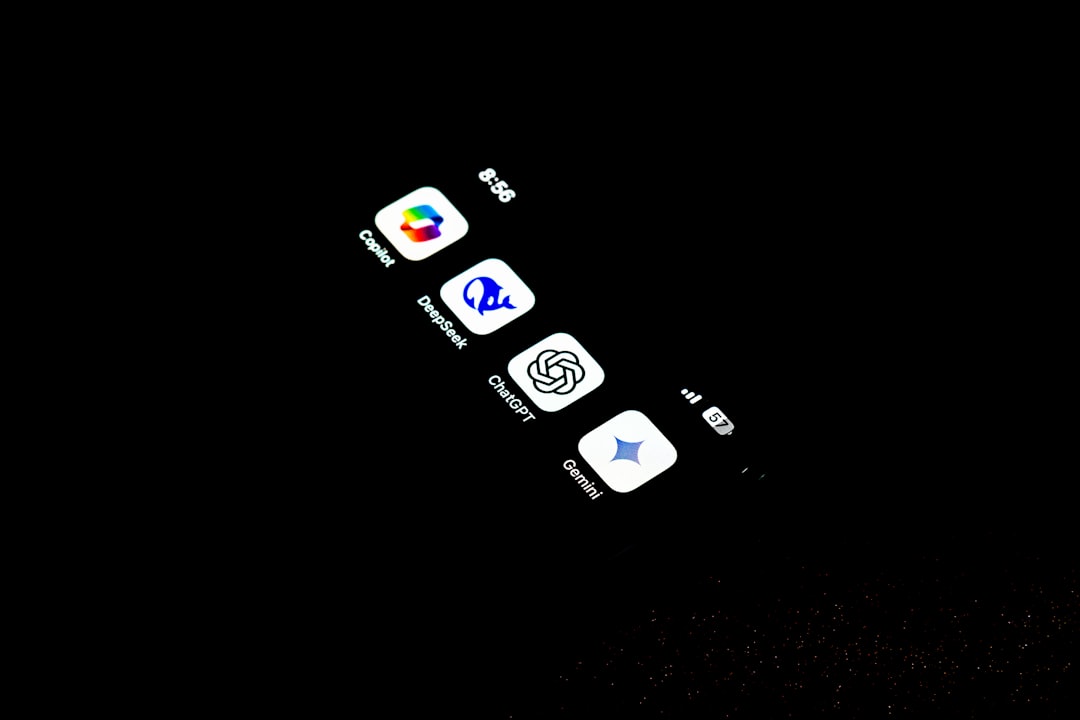 ChatGPT ads on a smartphone screen lit up in a dark room