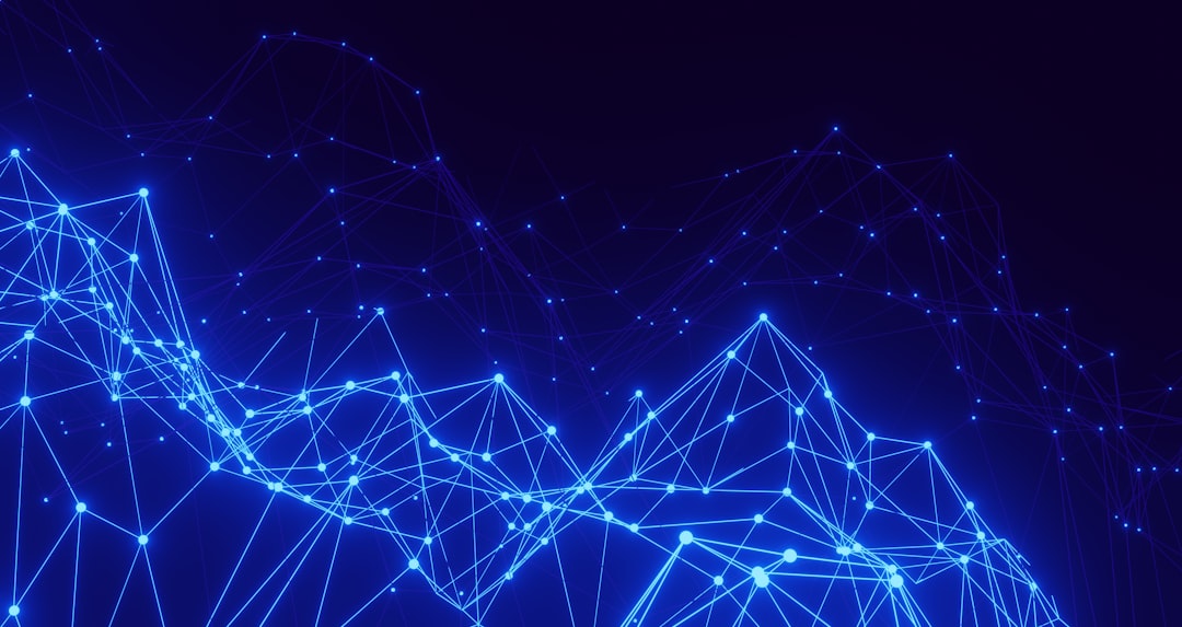 Abstract network of connected dots representing an Obsidian daily workflow knowledge graph