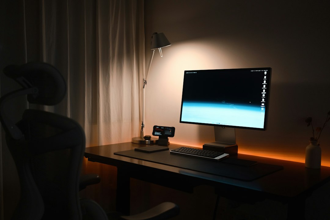GGUF quants for local AI coding and building — a dimly lit desk with a computer monitor